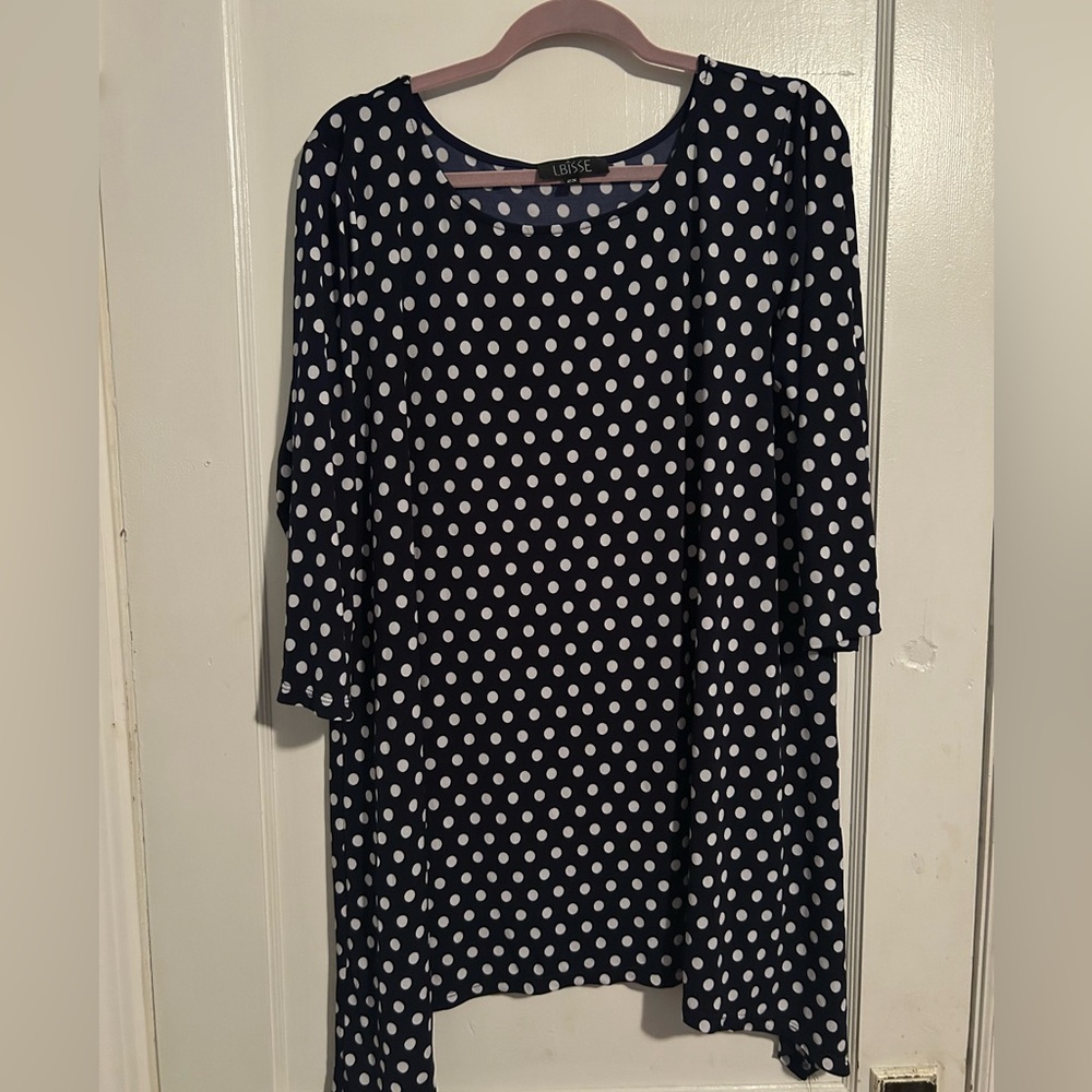Polka dot tunic top